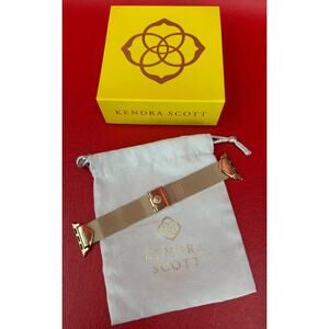 Kendra Scott Mia Mesh Gold Tone Stainless Steel Apple Watch Band Works Great